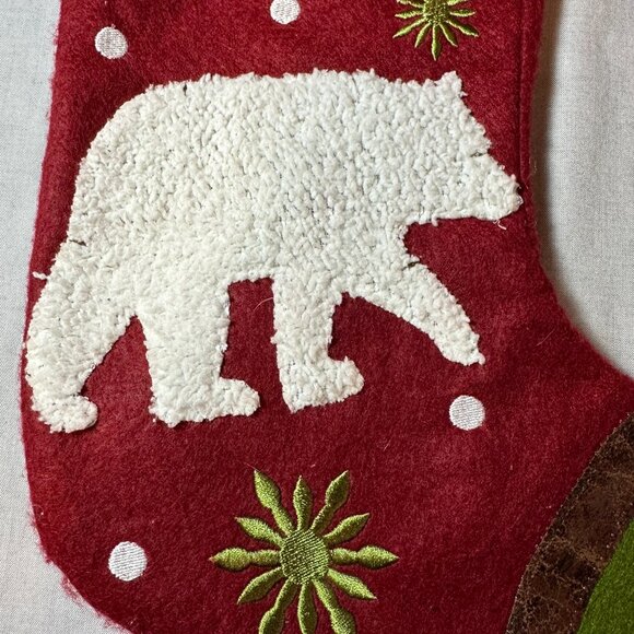 Lodge look Christmas stocking - Picture 2 of 4